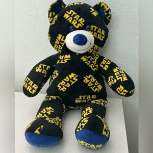 Star Wars Build-A-Bear Plush Black Logo Teddy Bear Galaxy Far Away